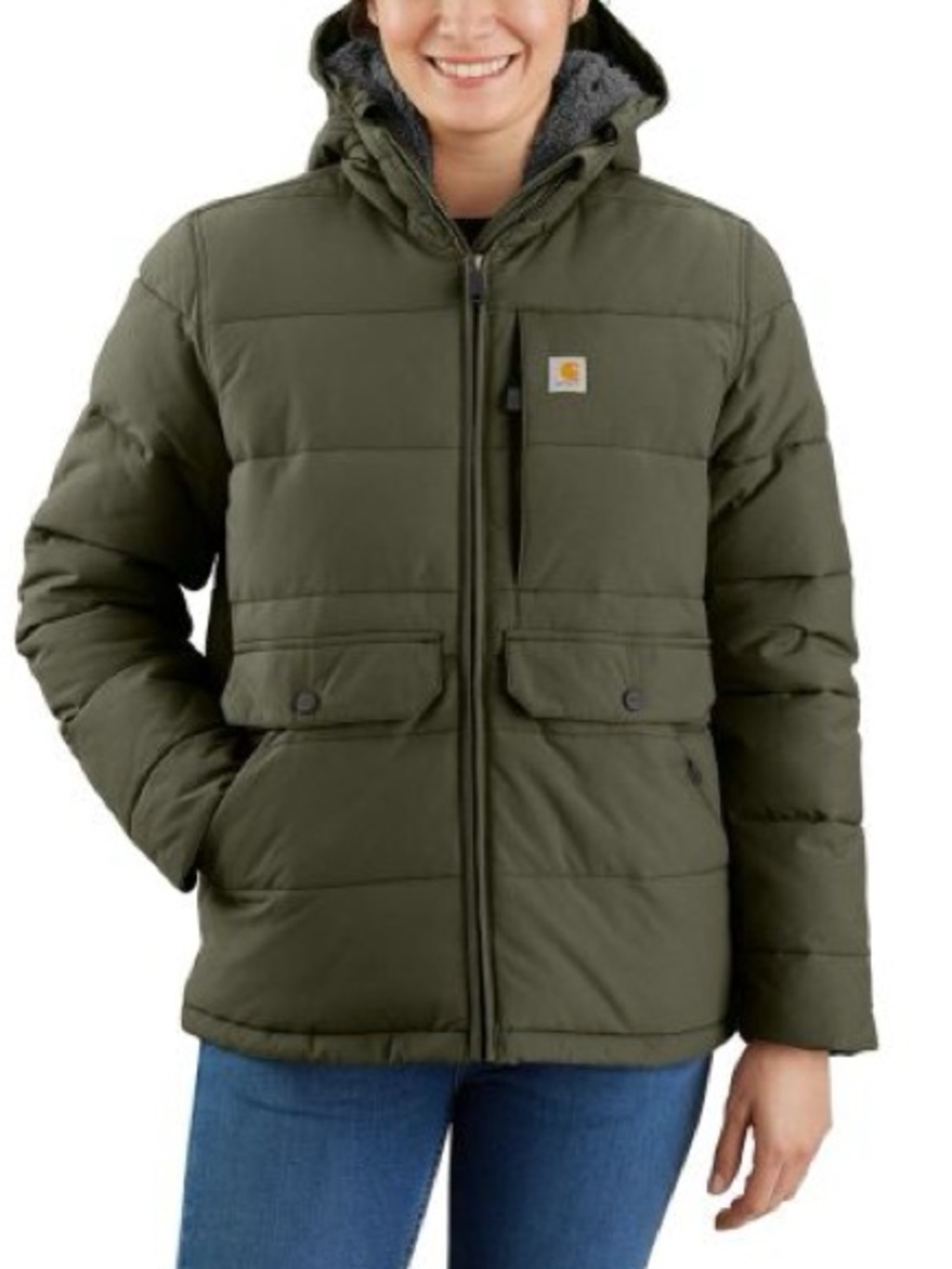 Carhartt Olive Green Montana Puffer Jacket 🕊️